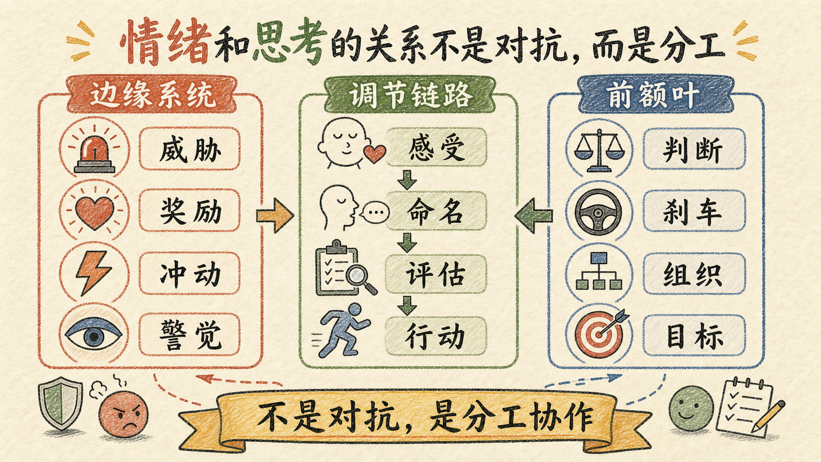 前额叶-边缘系统-分工协作-暖纸高信息手绘笔记.png